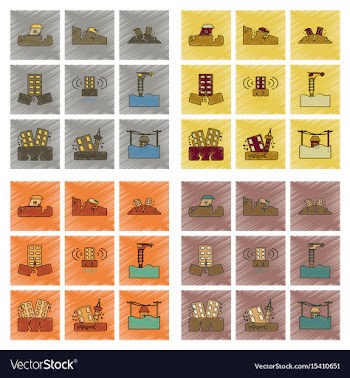 Assembly flat shading style icon disaster vector image