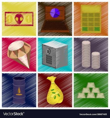 Assembly flat shading style icon economics vector image