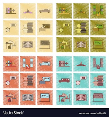 Assembly flat shading style icon education school vector image
