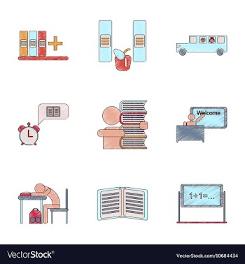 Assembly flat shading style icon education school vector image