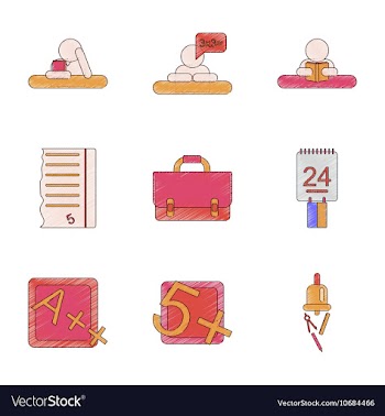 Assembly flat shading style icon education school vector image