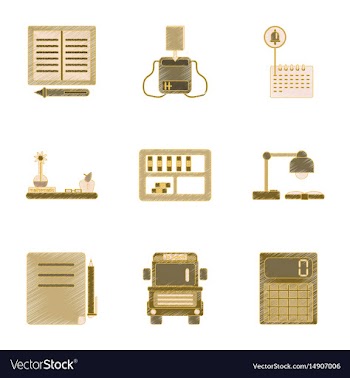Assembly flat shading style icon education school vector image