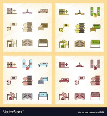Assembly flat shading style icon education school vector image