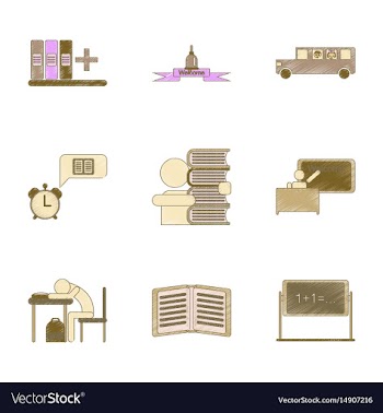 Assembly flat shading style icon education school vector image