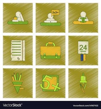 Assembly flat shading style icon education school vector image