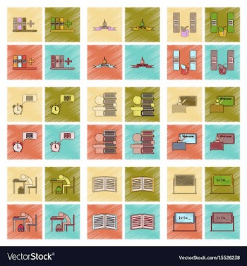 Assembly flat shading style icon education school vector image