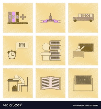 Assembly flat shading style icon education school vector image