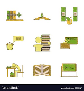 Assembly flat shading style icon education school vector image