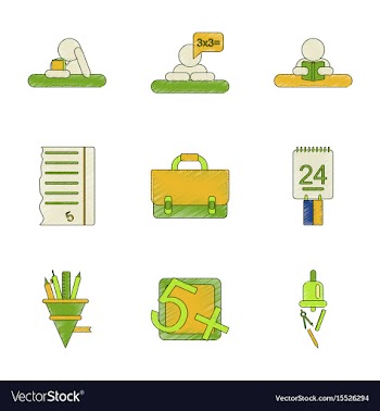 Assembly flat shading style icon education school vector image