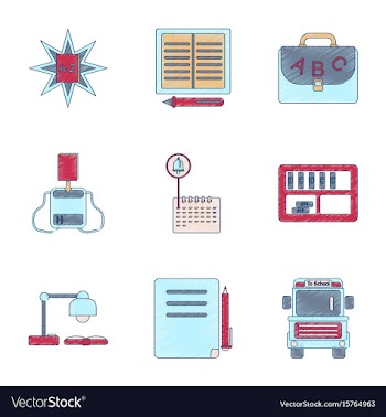 Assembly flat shading style icon education school vector image