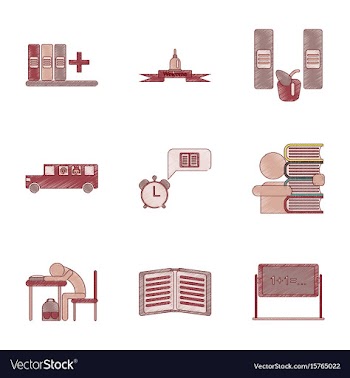 Assembly flat shading style icon education school vector image