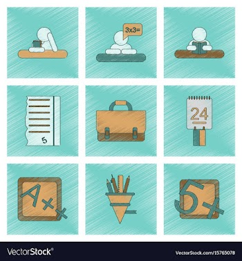 Assembly flat shading style icon education school vector image