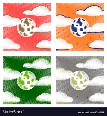 Assembly flat shading style icon full moon sky vector image