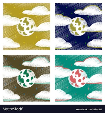Assembly flat shading style icon full moon sky vector image
