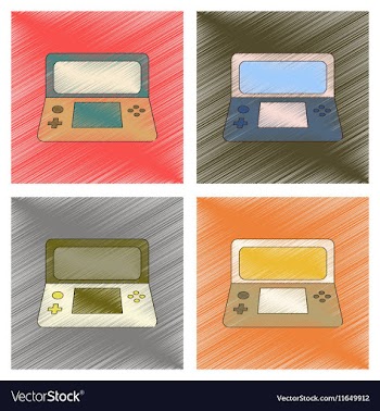 Assembly flat shading style icon game console vector image