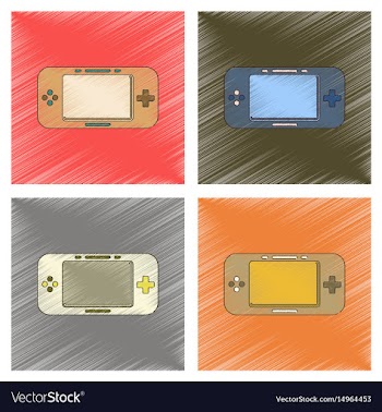Assembly flat shading style icon game console vector image