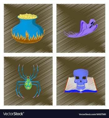 Assembly flat shading style icon ghost potion vector image