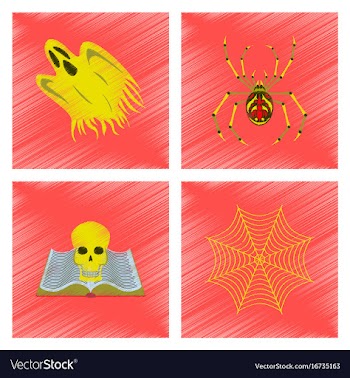 Assembly flat shading style icon ghost spider vector image