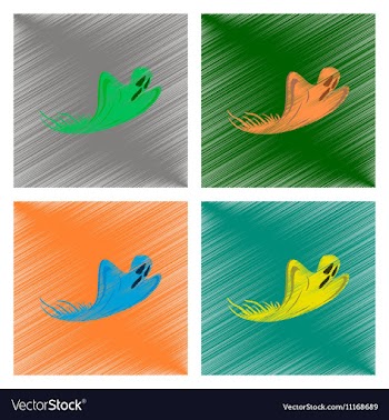 Assembly flat shading style icon ghost vector image