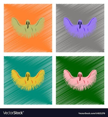 Assembly flat shading style icon ghost vector image