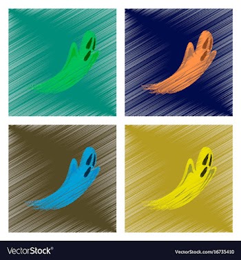 Assembly flat shading style icon ghost vector image