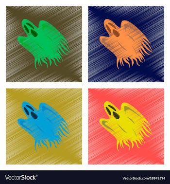 Assembly flat shading style icon ghost vector image