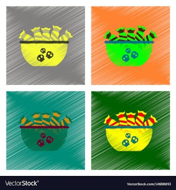 Assembly flat shading style icon halloween candy vector image