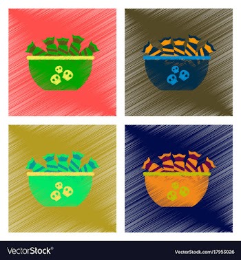 Assembly flat shading style icon halloween candy vector image