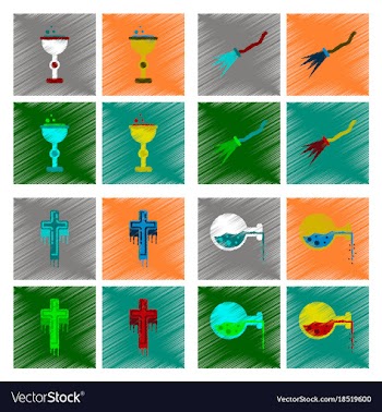 Assembly flat shading style icon halloween cup vector image