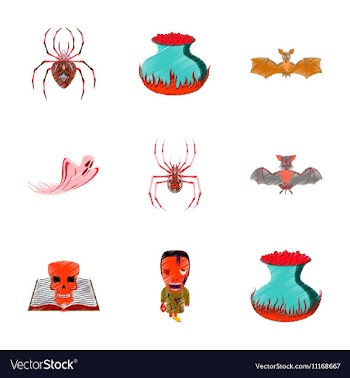 Assembly flat shading style icon halloween cute vector image