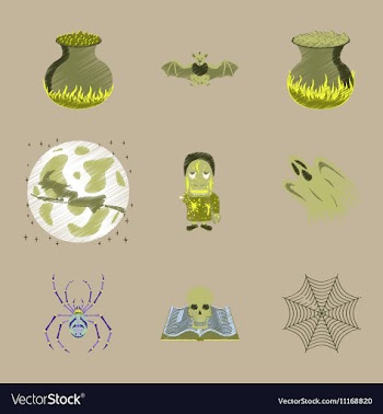 Assembly flat shading style icon halloween cute vector image