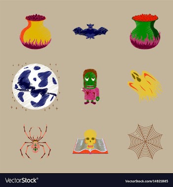 Assembly flat shading style icon halloween cute vector image