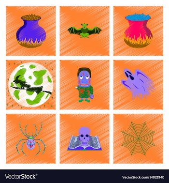 Assembly flat shading style icon halloween cute vector image