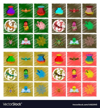 Assembly flat shading style icon halloween cute vector image