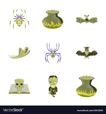 Assembly flat shading style icon halloween cute vector image