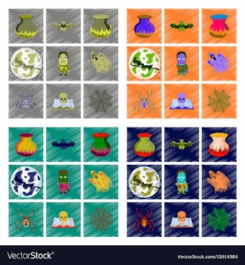 Assembly flat shading style icon halloween cute vector image
