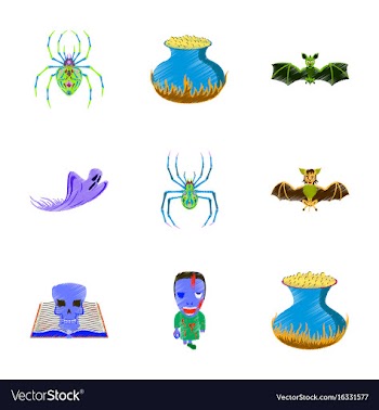 Assembly flat shading style icon halloween cute vector image