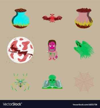 Assembly flat shading style icon halloween cute vector image
