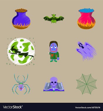 Assembly flat shading style icon halloween cute vector image