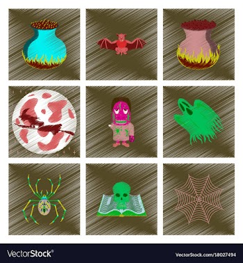 Assembly flat shading style icon halloween cute vector image
