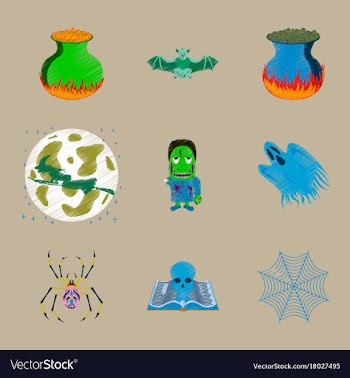Assembly flat shading style icon halloween cute vector image