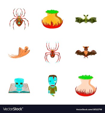 Assembly flat shading style icon halloween cute vector image