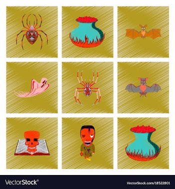 Assembly flat shading style icon halloween cute vector image