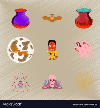 Assembly flat shading style icon halloween cute vector image