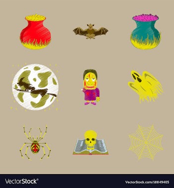 Assembly flat shading style icon halloween cute vector image