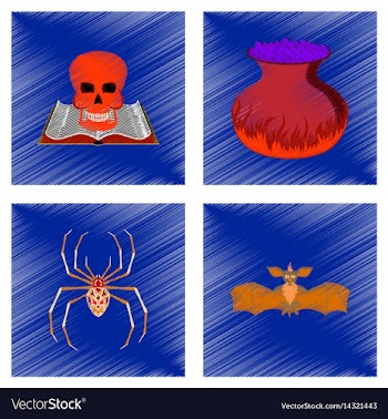 Assembly flat shading style icon halloween danger vector image