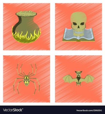 Assembly flat shading style icon halloween danger vector image