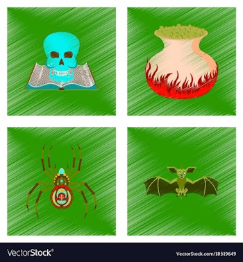 Assembly flat shading style icon halloween danger vector image