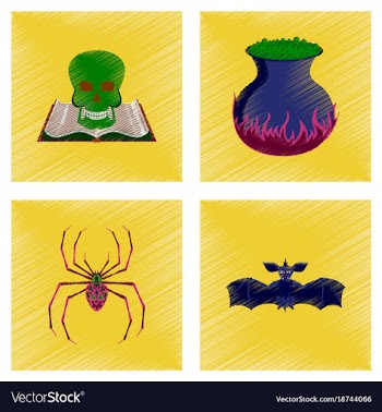 Assembly flat shading style icon halloween danger vector image