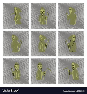 Assembly flat shading style icon halloween death vector image
